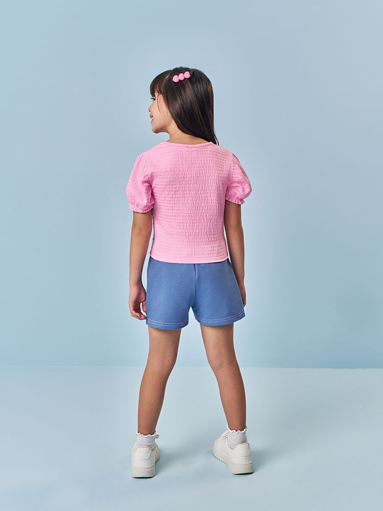 Short Infantil Menina Corações com Cheirinho Mundo Cinti Short Infantil Menina Corações com Cheirinho Mundo Cinti