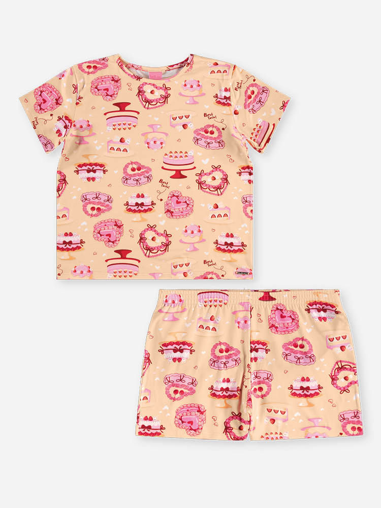 Conjunto Infantil Menina Pijama Parfait em Malha Suede