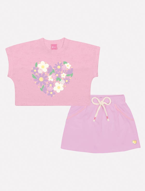 CONJ BLUSA E SHORTS/SAIA LILAS DOCE/LILAS CIN