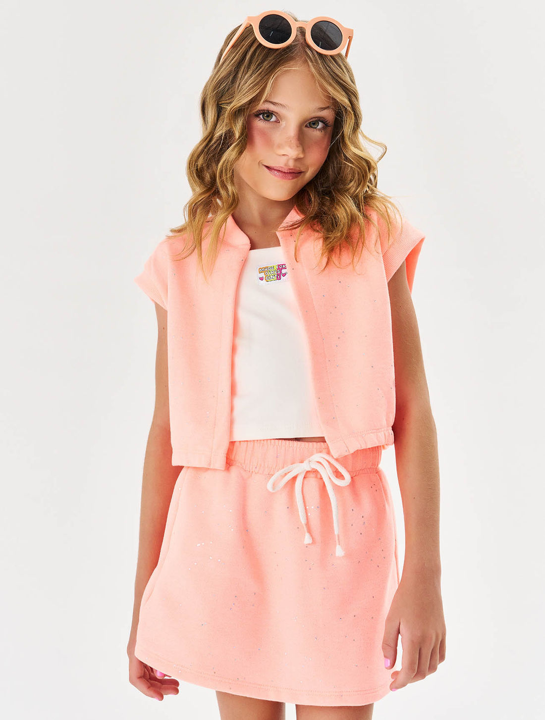 CONJ BLUSA,SHORTS/SAIA, COLETE NAT/RS BARBI/RA BARB