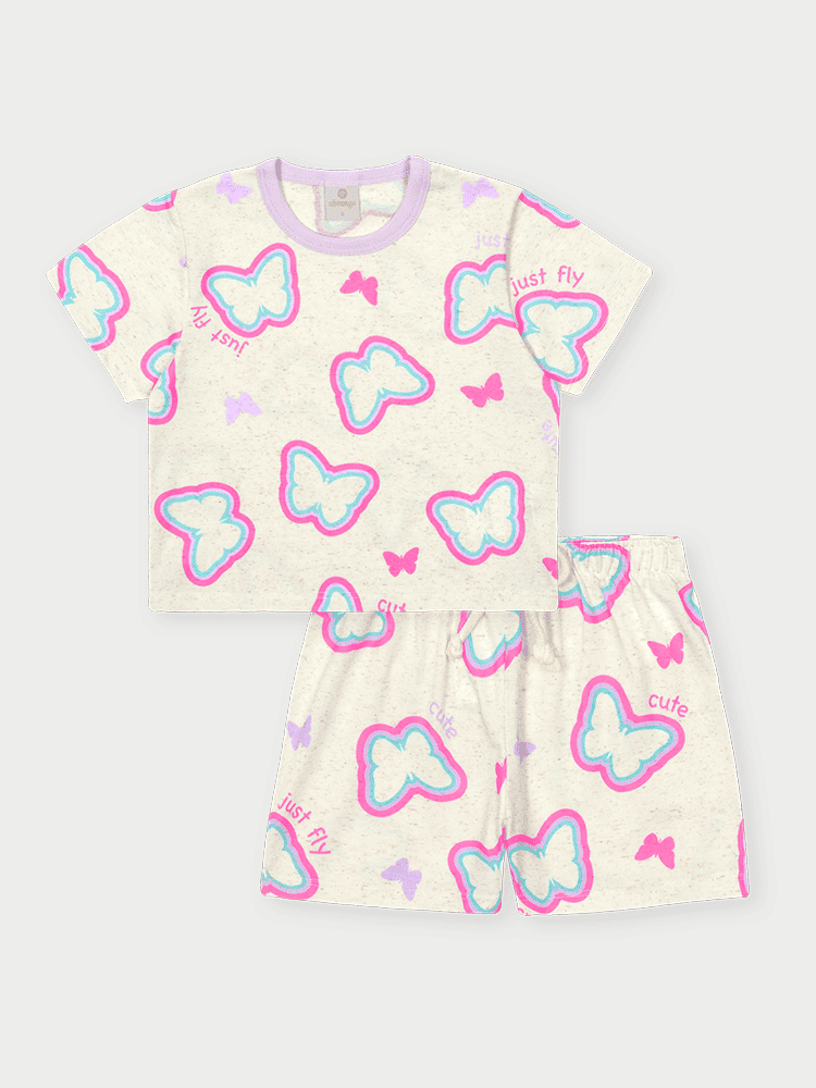 Conjunto Menina Borboletas Lilás Abrange