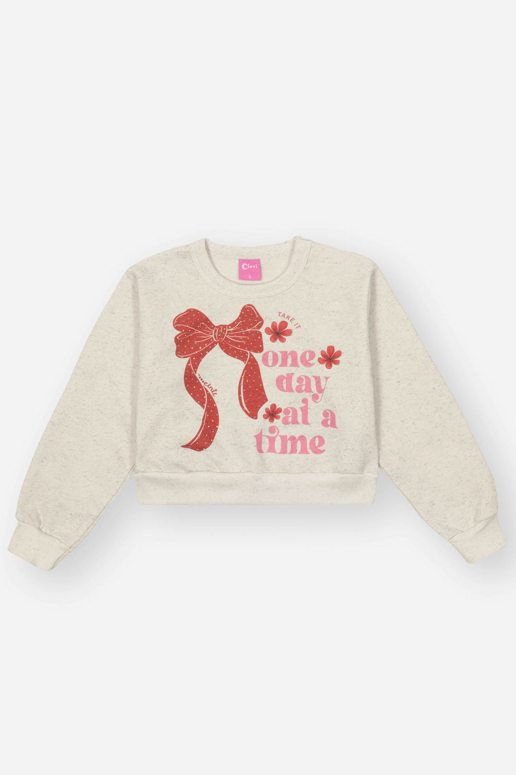 Conjunto Infantil Menina Blusão Laço E Short-Saia Rosa Mundo Cinti