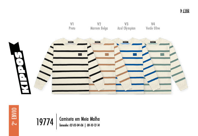Camiseta Infantil Listrada Manga Longa – Básico Estiloso para Look de Inverno Confortável