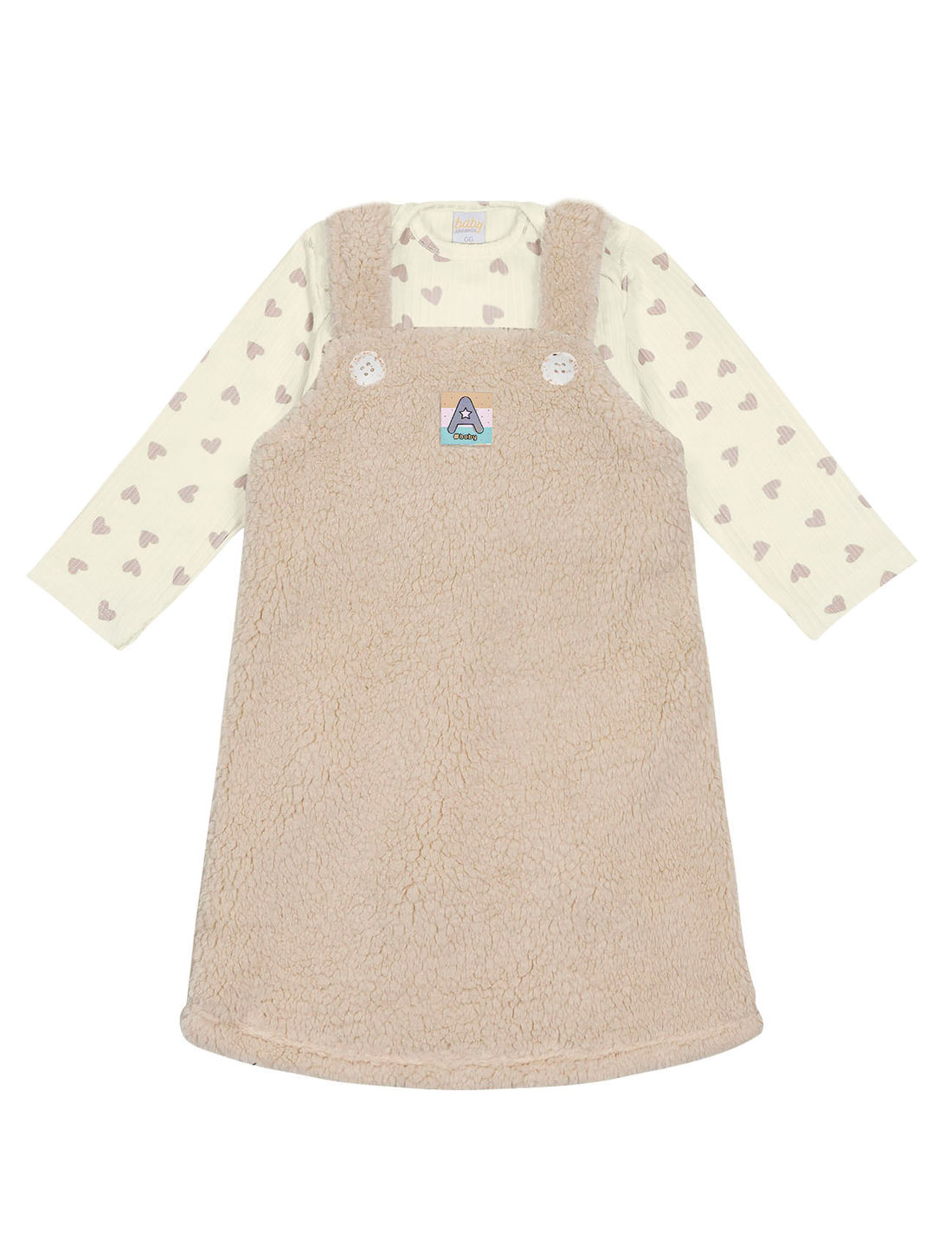 CONJ BODY ML E SALOPETE BG AREIA/BG AREIA