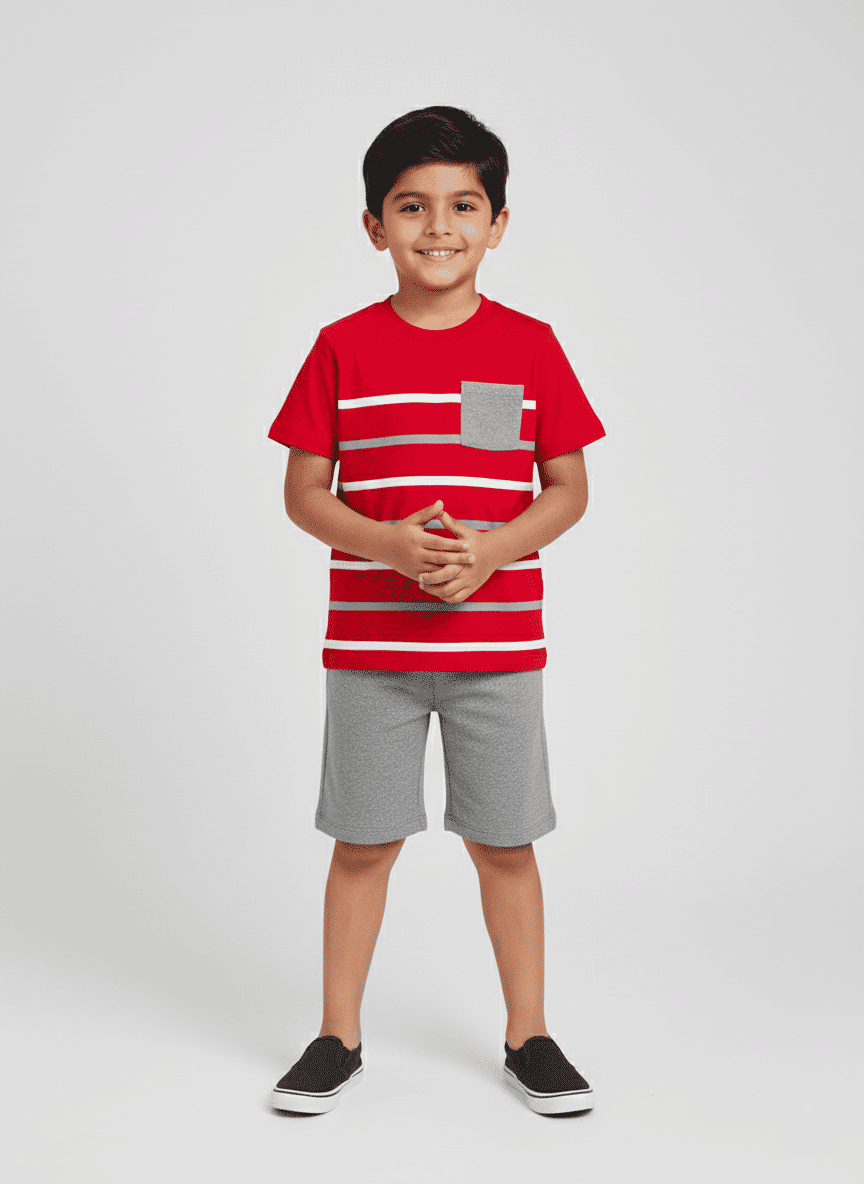 CONJ CAMISETA E BERMUDA VM MARTE/MESCLA M