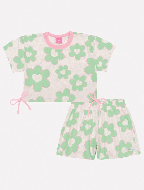 CONJ BLUSA E SHORTS VD PARAD/VD PARADISE
