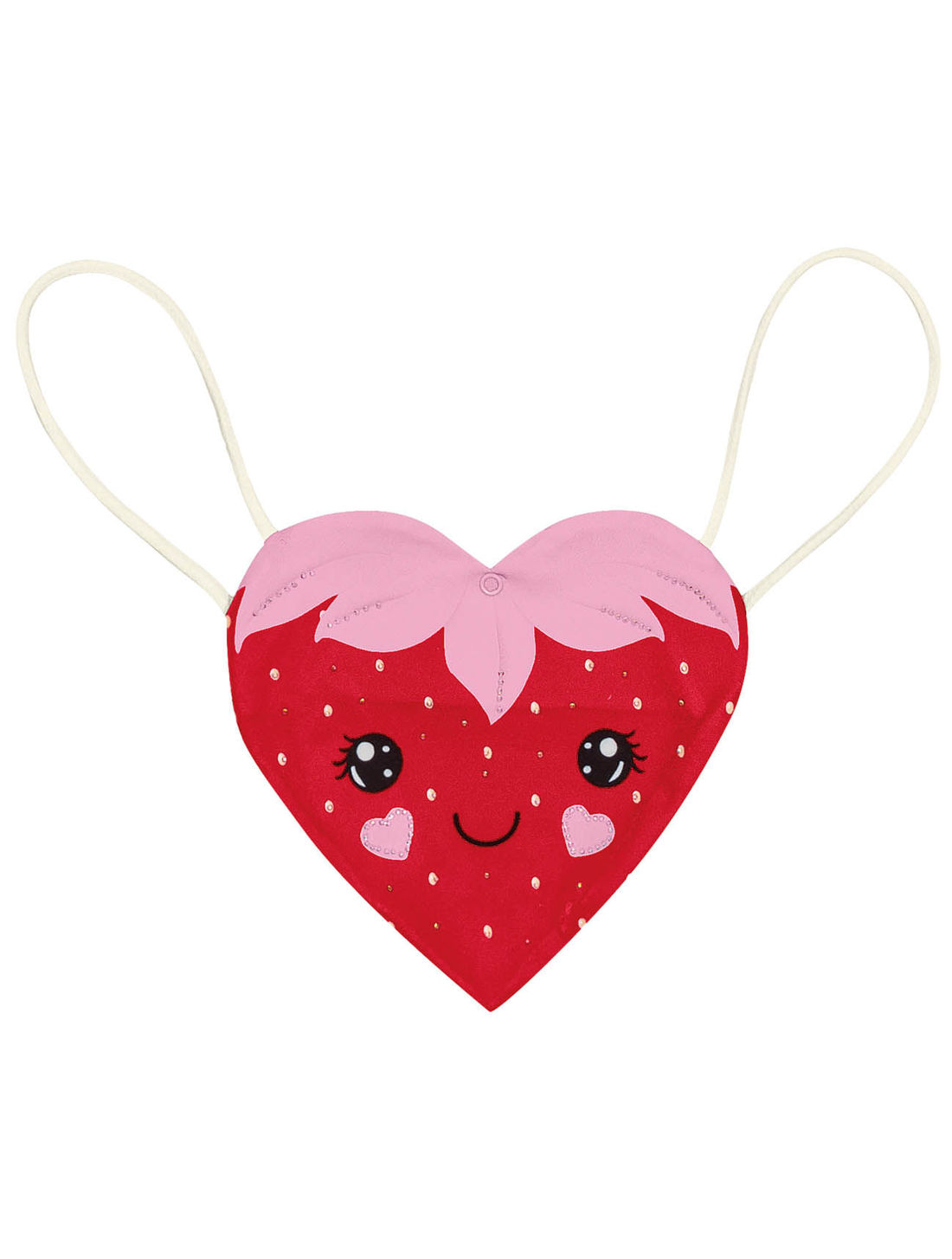 Conjunto Infantil Menina Blusa; Short E Mochila Strawberry Rosa E Vermelho Cinti