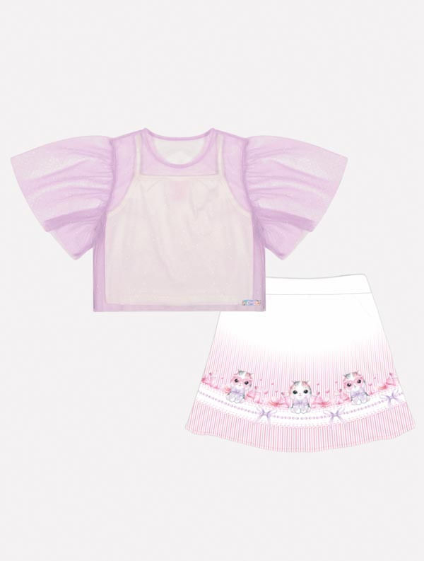 CJ TOP,SAIA/SHORTS,SOBREPOSICA NAT/LL CINTI/LL CINT