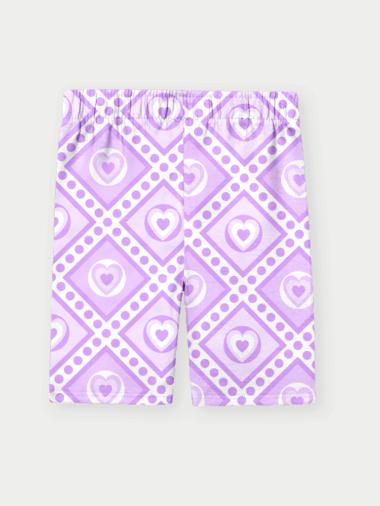 Conjunto Infantil Menina Coração Lilás Abrange