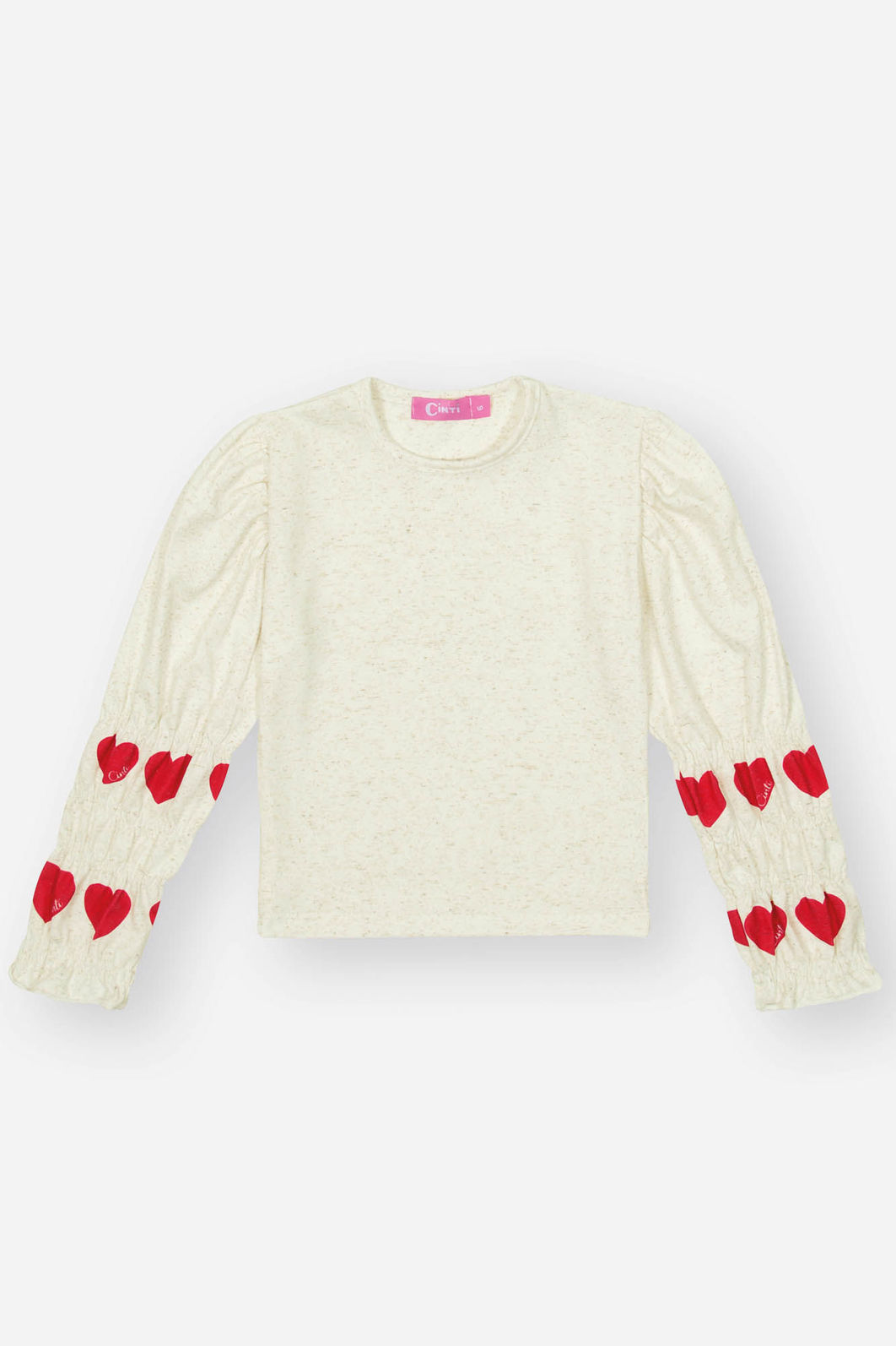 Conjunto Infantil Menina Blusa E Short Corações Vermelho Mundo Cinti