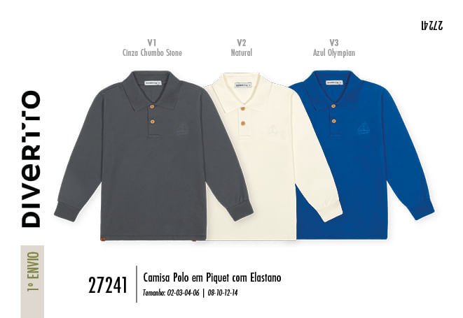 Camisa Polo Infantil Menino Saylor Divertto