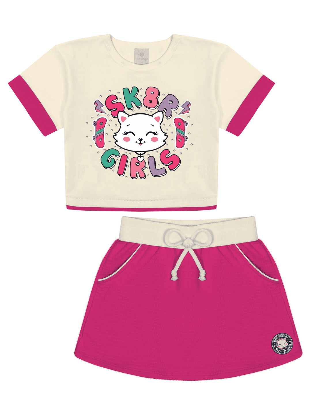 CONJ BLUSA E SHORTS/SAIA NATURAL/RS PINK