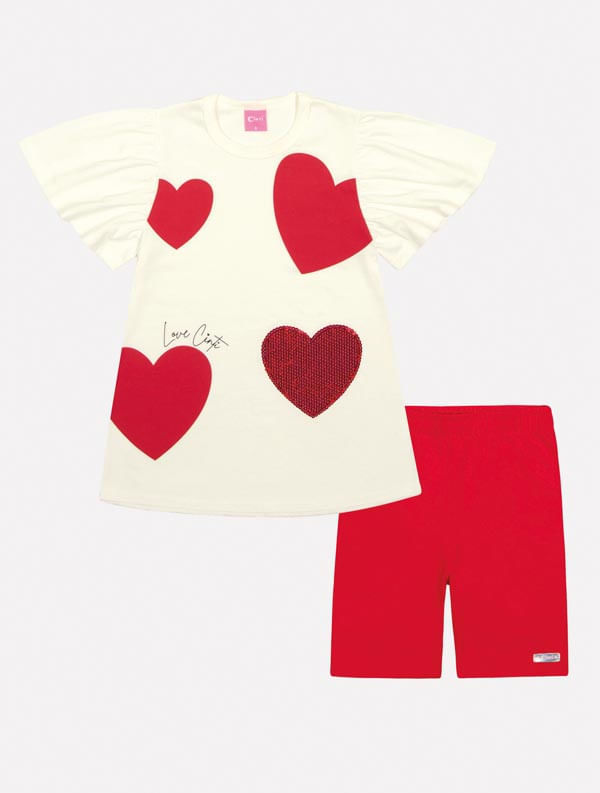 CONJ BLUSA E CICLISTA NATURAL/VM MARTE