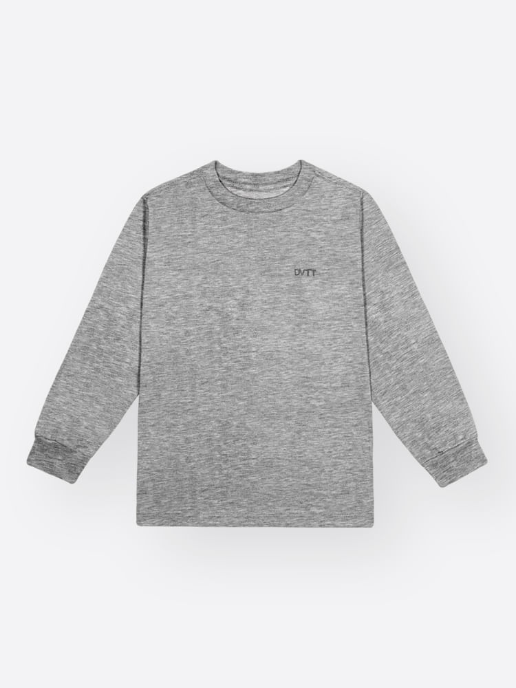 Camiseta Infantil Manga Longa em Meia Malha – Peça Básica para Looks de Inverno Confortáveis