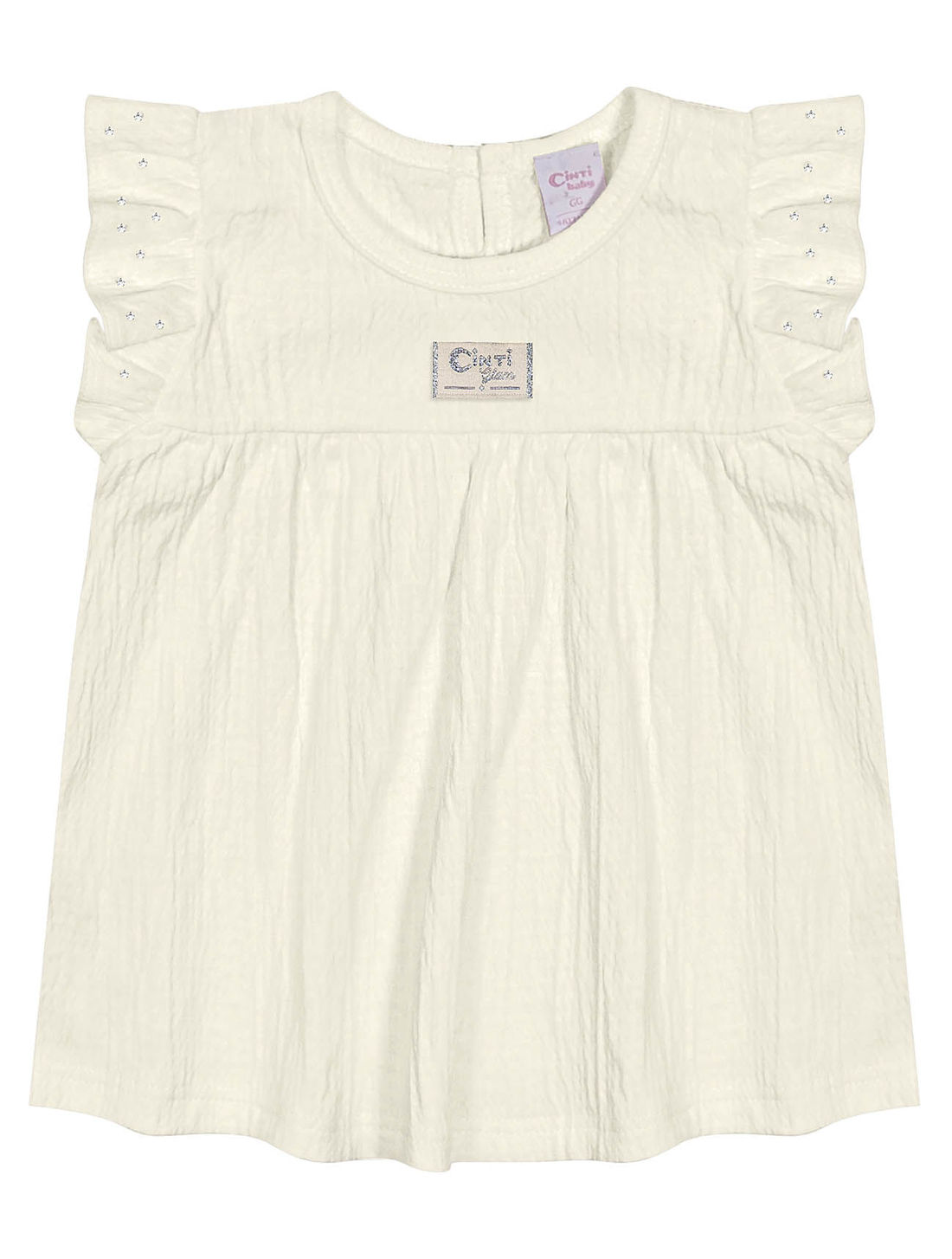 CONJ BLUSA, SHORTS E TIARA NATURAL/NATURAL/NATU