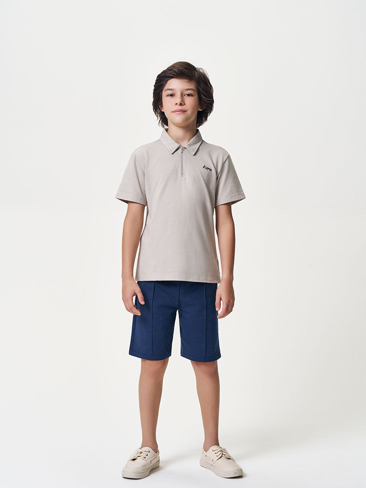 Conjunto Menino Camisa Polo Kippos e Bermuda Marinho Conjunto Menino Camisa Polo Kippos e Bermuda Marinho