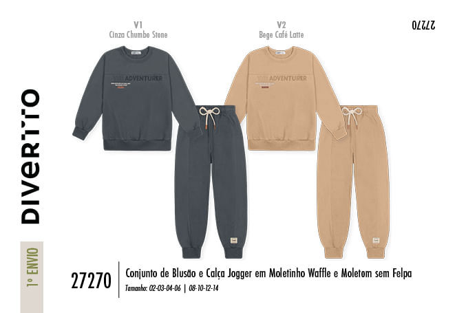 Conjunto Infantil Menino The Adventurer Divertto Conjunto Infantil Menino The Adventurer Divertto