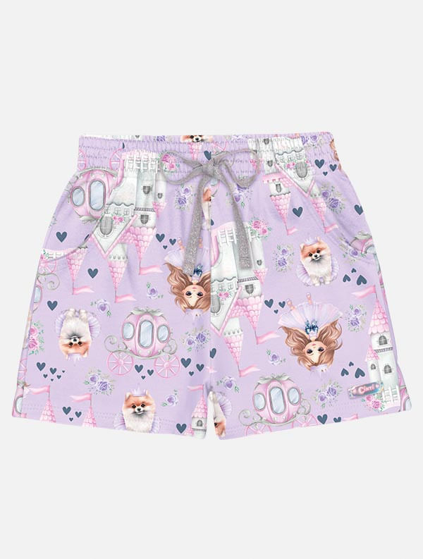 CONJ BLUSA E SHORTS NATURAL/LILAS CINTI