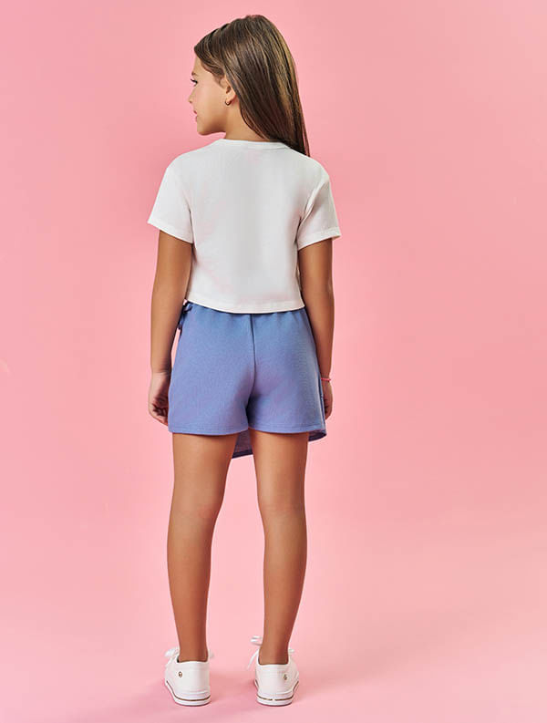 Conjunto Infantil Menina Tutti-Frutti Blusa E Short-Saia Vermelho Mundo Cinti