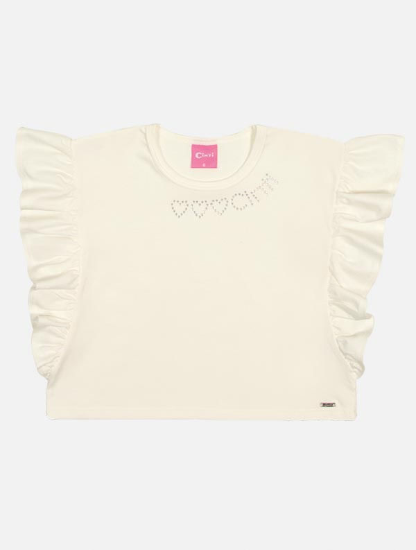 CONJ BLUSA E SAIA/SHORTS NATURAL/BRANCO