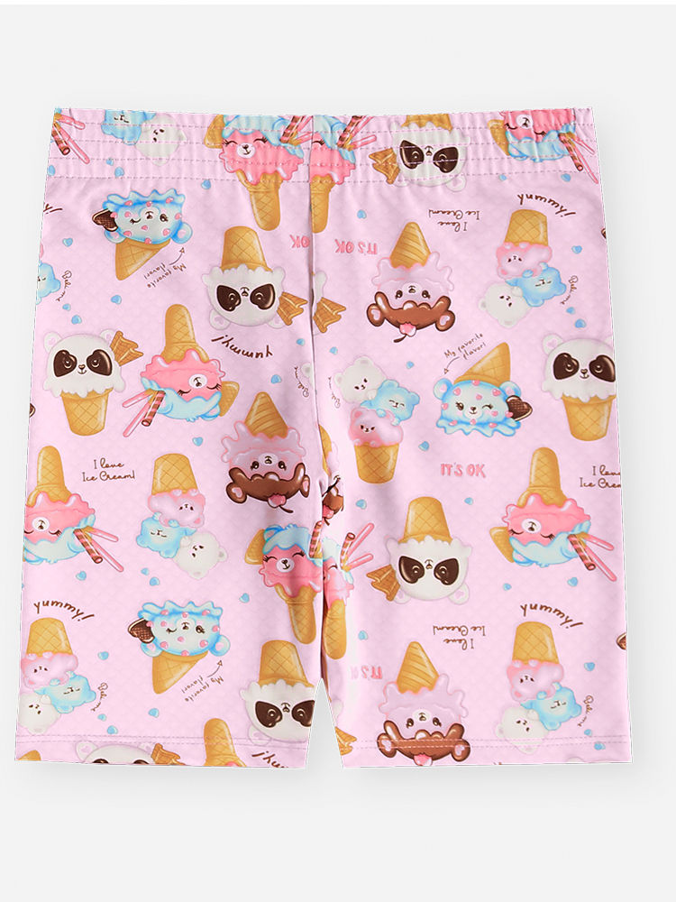 Conjunto Infantil Blusa Alongada e Ciclista de Sorvetes