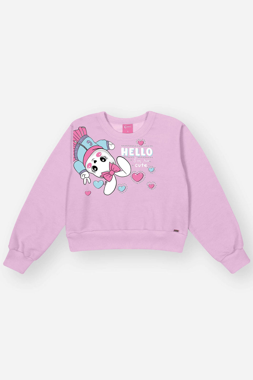 Conjunto Infantil Menina Blusão Hello E Calça Lilás Mundo Cinti Conjunto Infantil Menina Blusão Hello E Calça Lilás Mundo Cinti