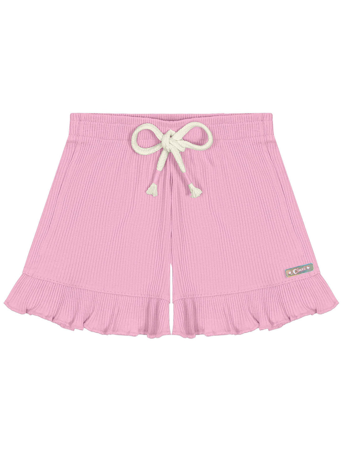 CONJ BODY E SHORTS NATURAL/ROSA IOGURTE