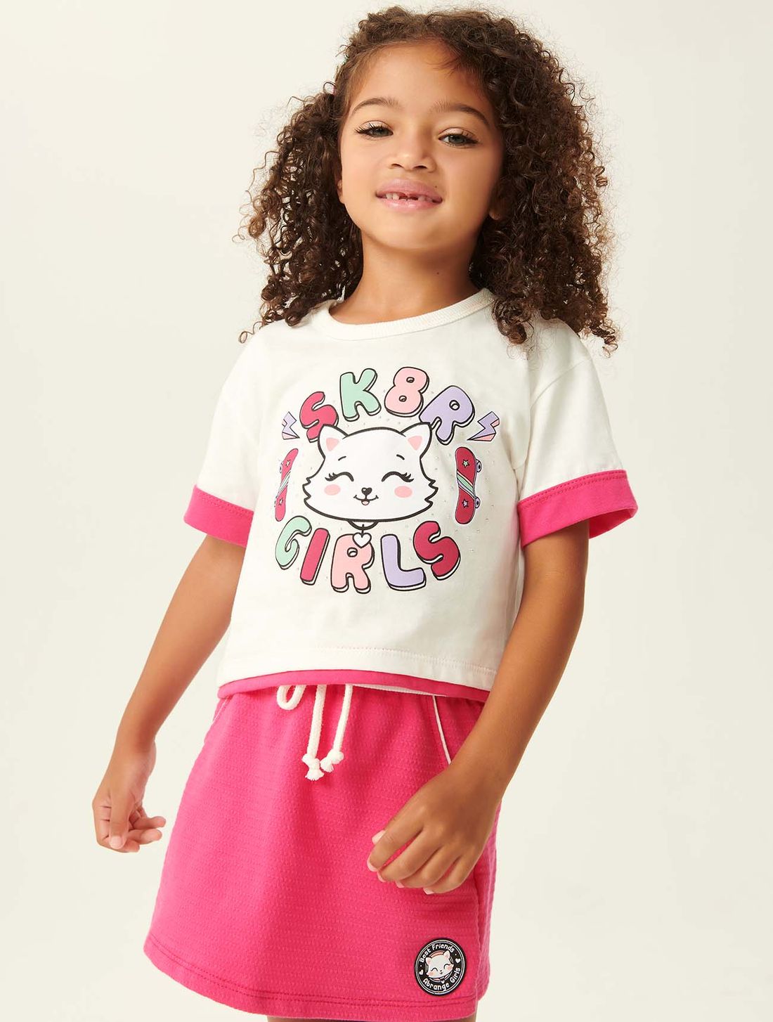 CONJ BLUSA E SHORTS/SAIA NATURAL/RS PINK