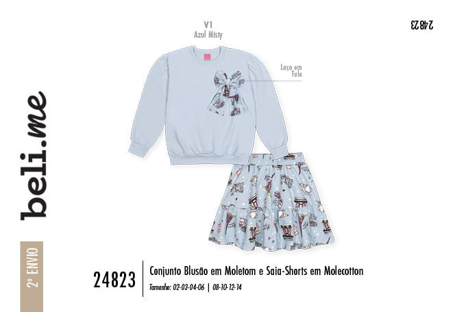 Conjunto Infantil Menina Sweet Bow Shop Beli.me