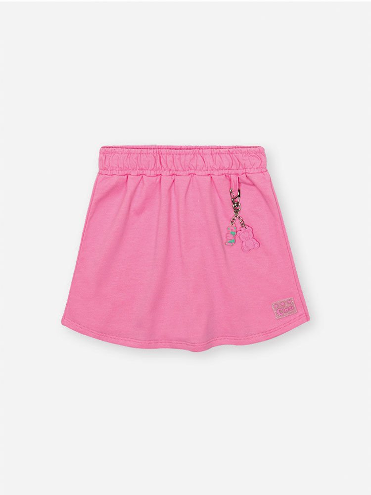 Conjunto Infantil com Regata e Shorts Saia em Moletinho com Kimono em Tule – Look Menina Verão com A NATURAL/RS CONFETE