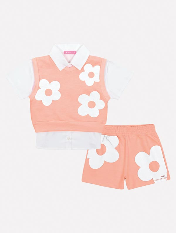 CONJ CAMISETE, SHORTS E COLETE BC/LJ NEON L/LJ NEON