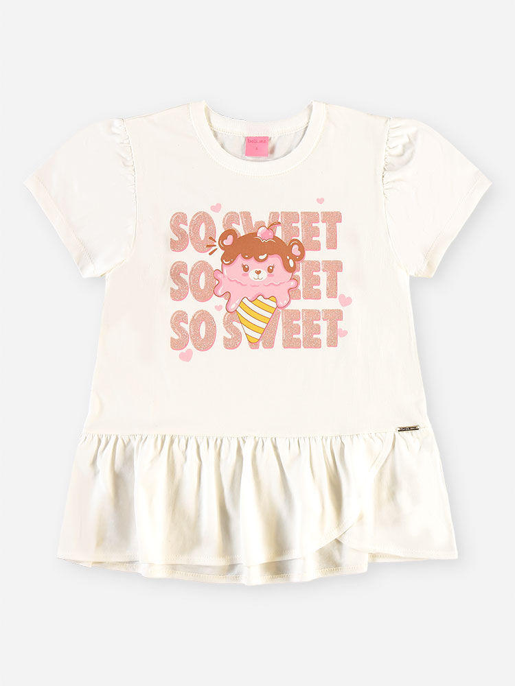 Conjunto Infantil Blusa Alongada e Ciclista de Sorvetes