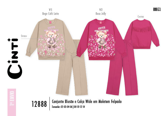 Conjunto Menina Ursa Cute Collection Mundo Cinti Conjunto Menina Ursa Cute Collection Mundo Cinti