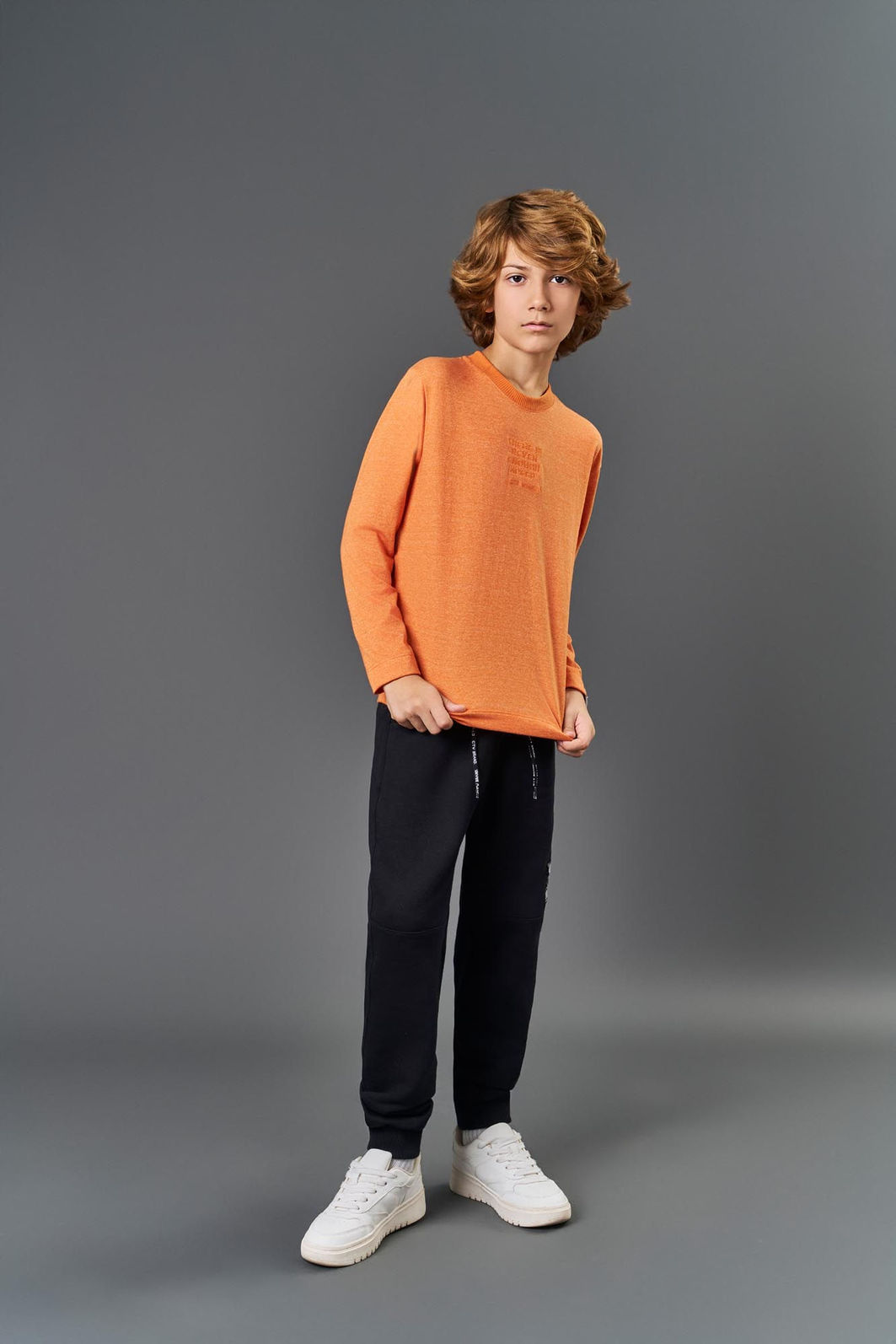 Camiseta Infantil Menino Speed Bordado Laranja CTV