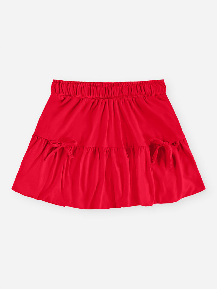 Conjunto Infantil Menina Blusa Boxy e Saia-Short Happy Today