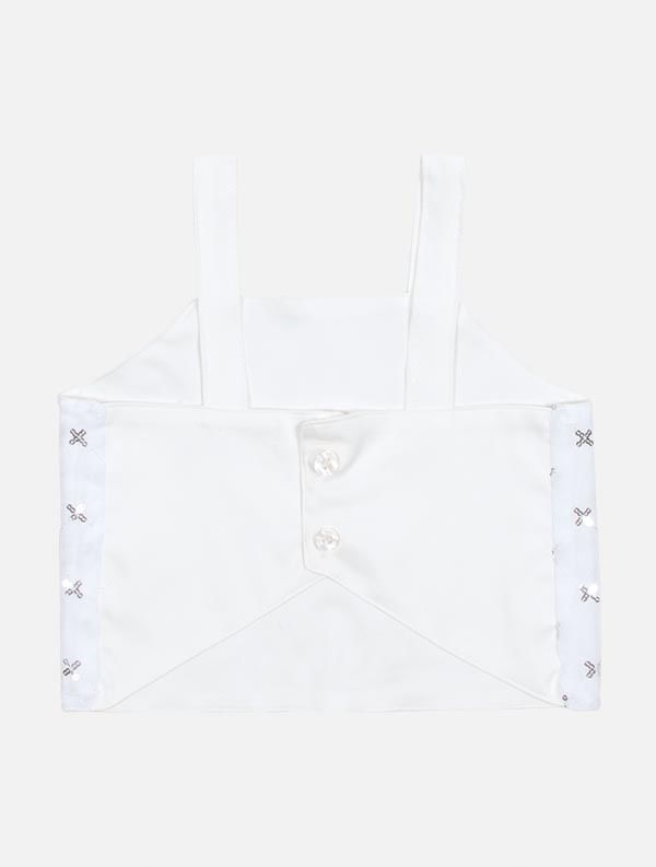 CONJ BLUSA E SHORTS BRANCO/BRANCO