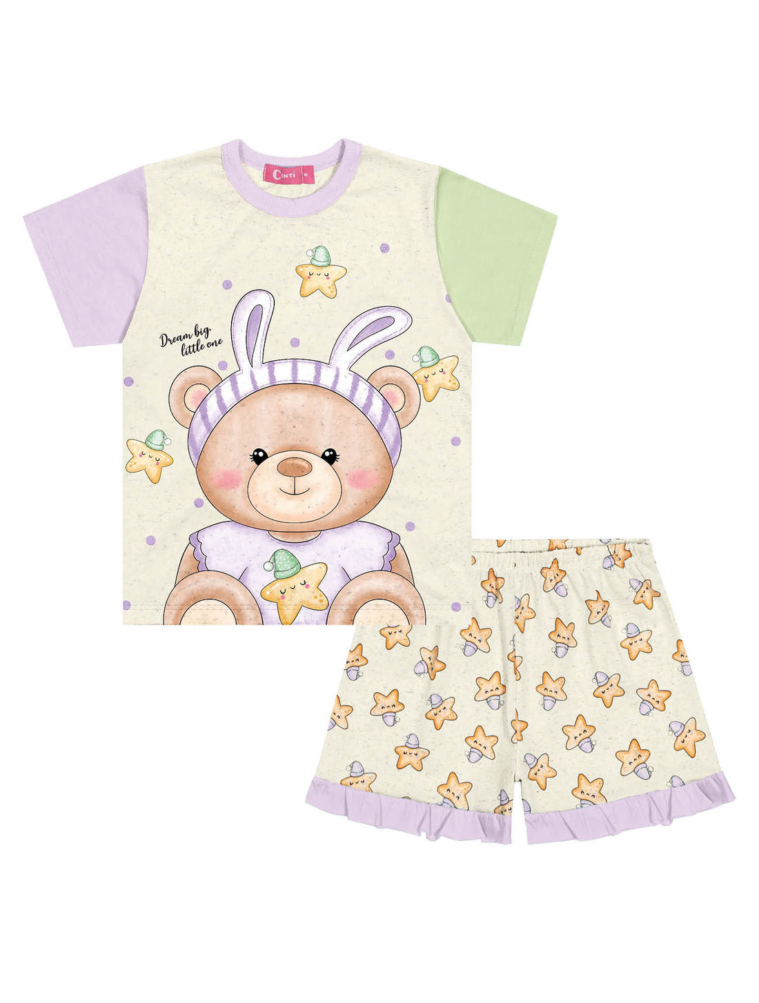 PIJAMA BLUSA E SHORTS OFF W-LL-VD/OFF W-VD