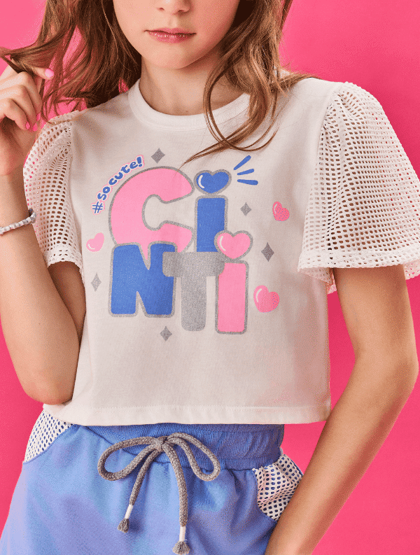 CONJ BLUSA E SHORT/SAIA NATURAL/AZ HORTENSIA