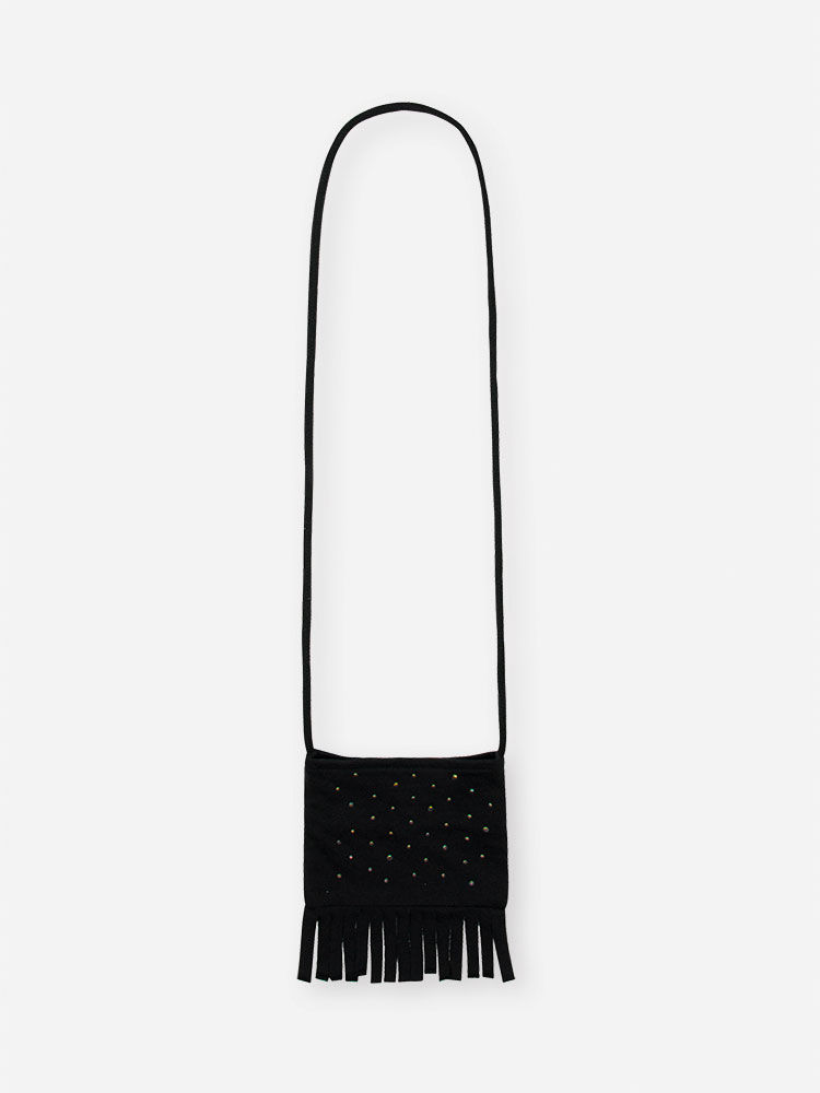 Vestido Infantil de Unicórnio e Bolsa – Vestido Menina Preto com Tule Foil PRETO