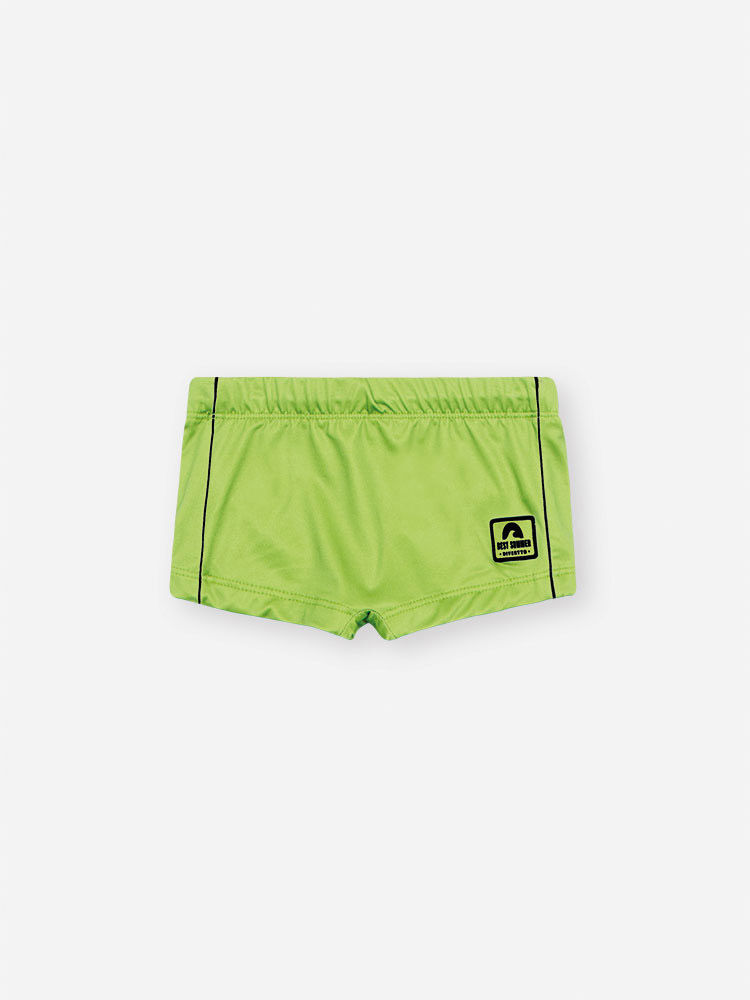 Sunga Infantil Boxer em Malha UV Verde Neon