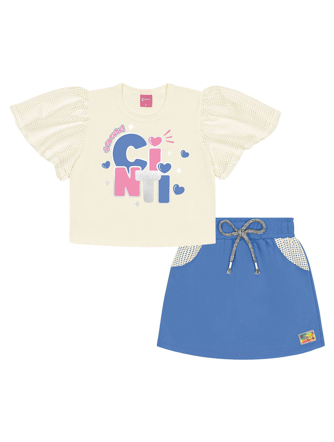 CONJ BLUSA E SHORT/SAIA NATURAL/AZ HORTENSIA