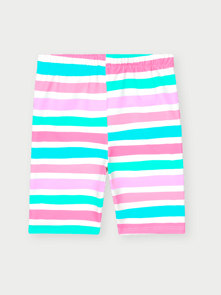 Conjunto Infantil Menina Unicórnio Listrado Natural Abrange