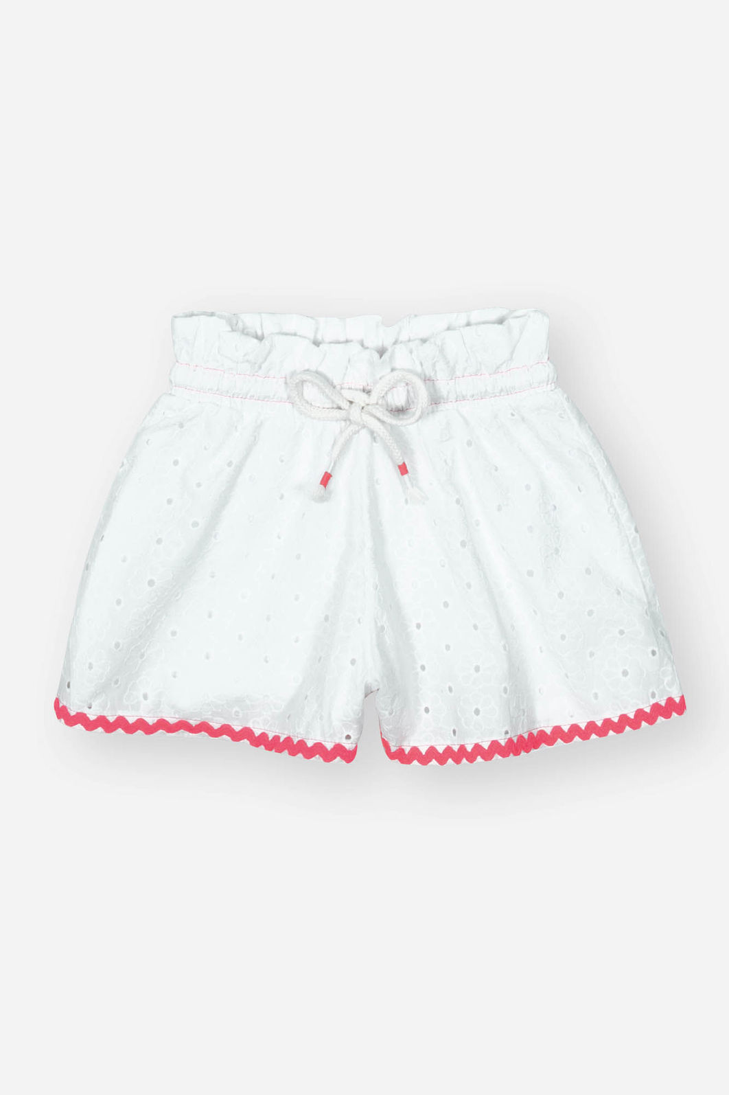 Conjunto Infantil Menina Blusa E Short Laise Branco Mundo Cinti