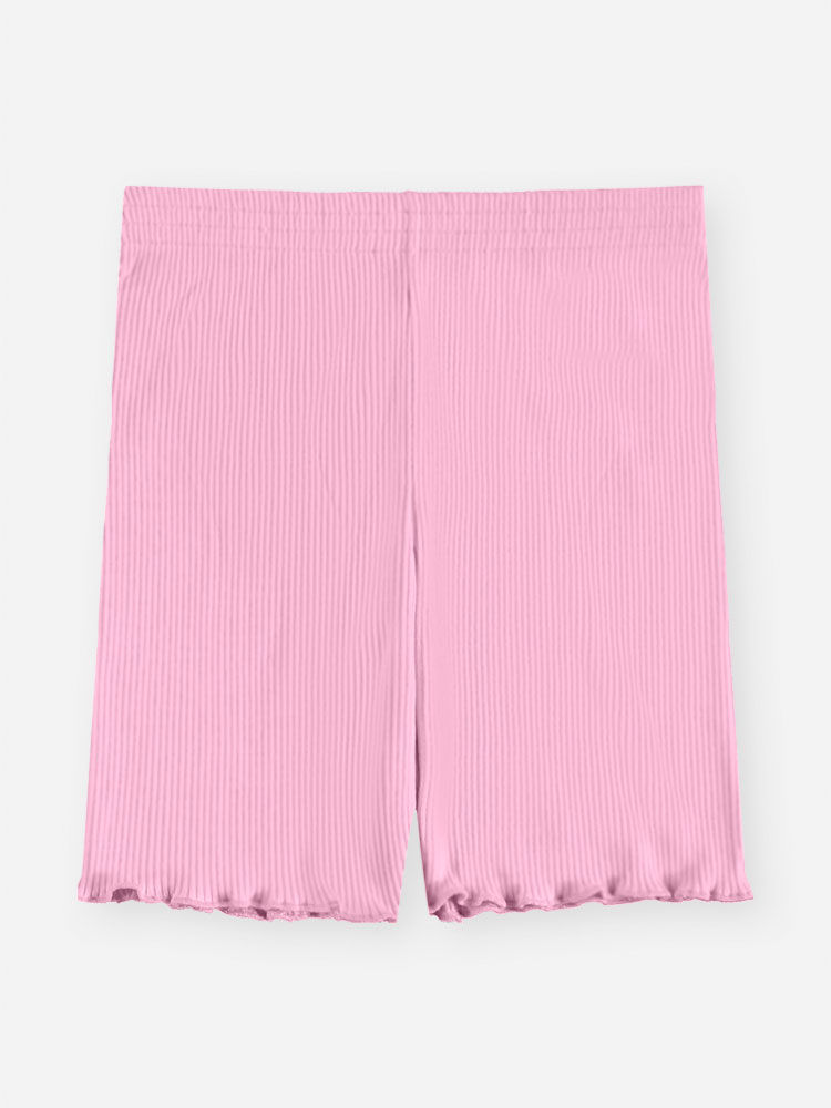 Conjunto Infantil Menina Blusa Ursinha e Ciclista Rosa