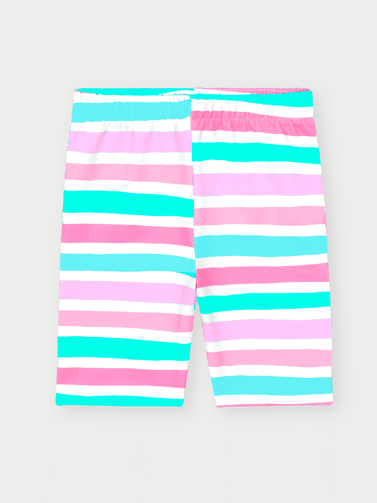 Conjunto Infantil Menina Unicórnio Listrado Natural Abrange