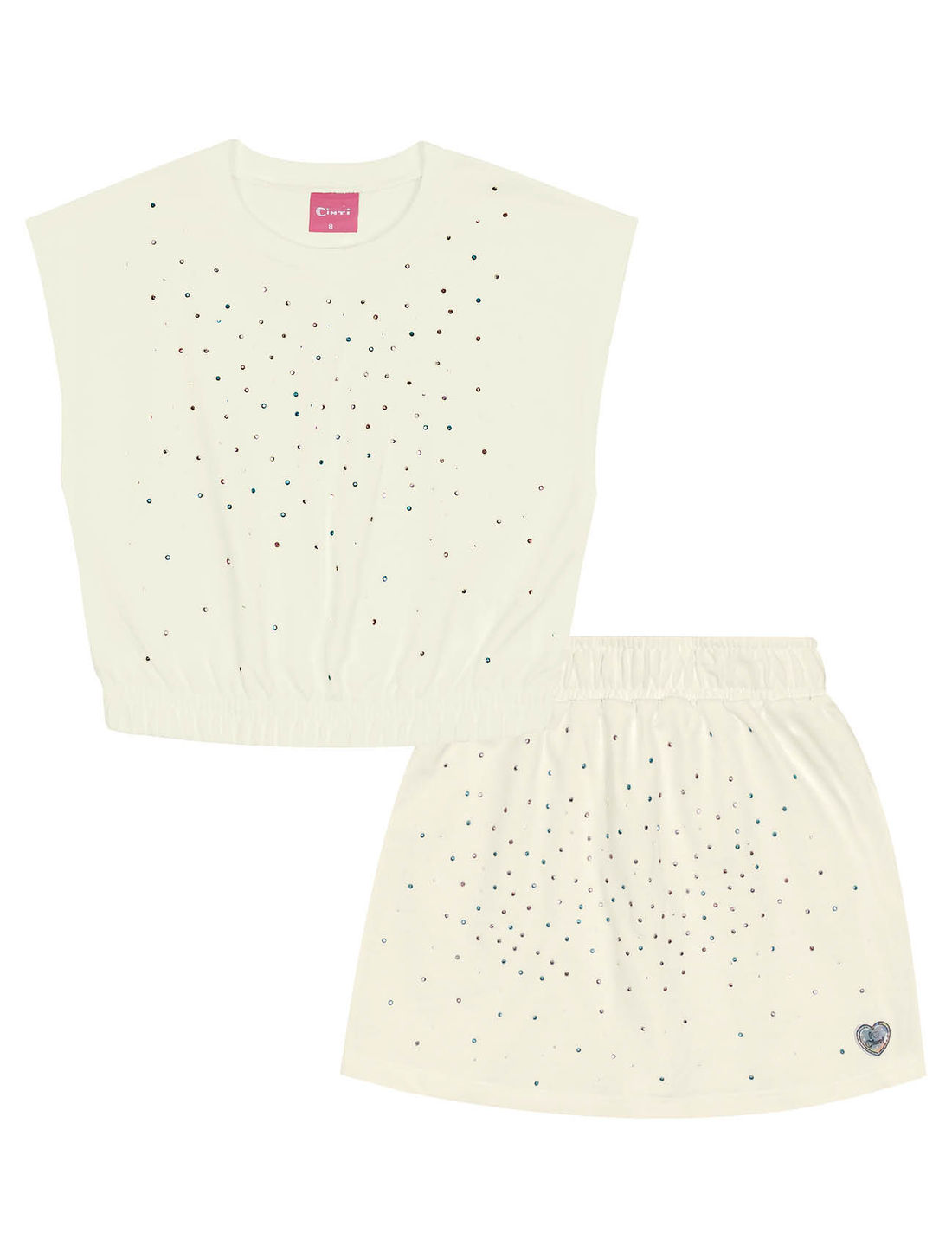 CONJ BLUSA E SHORTS/SAIA NATURAL/NATURAL