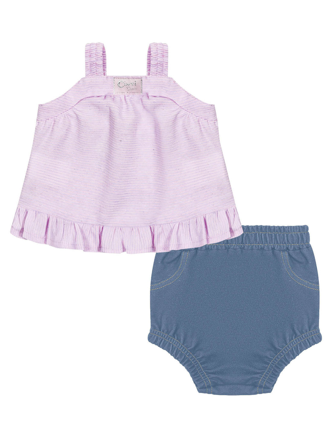 CONJ BLUSA E SHORTS LL BRUMA/AZ JEANS ME