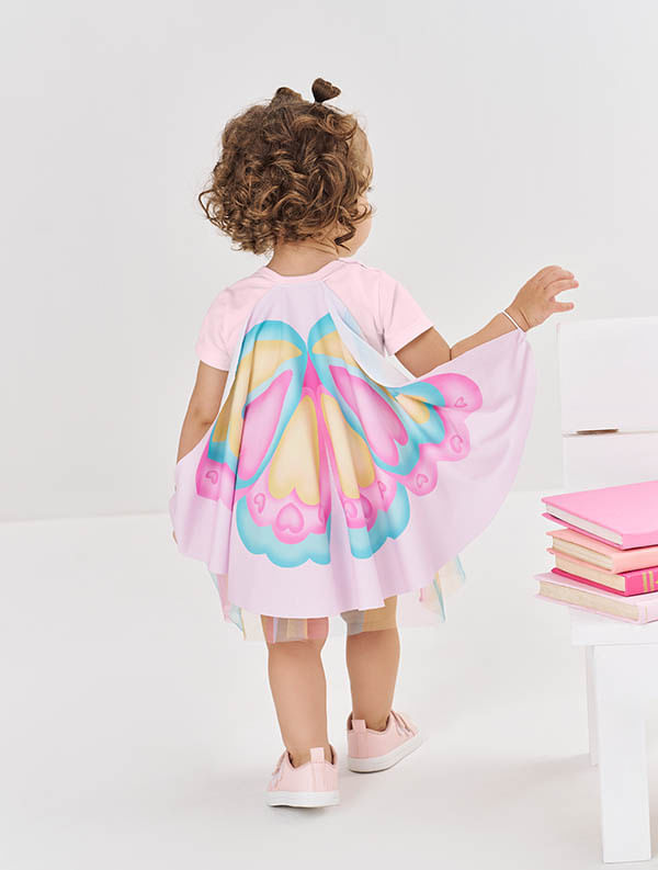 Fantasia Bebê Menina De Borboleta Com Capa Rosa Mundo Cinti