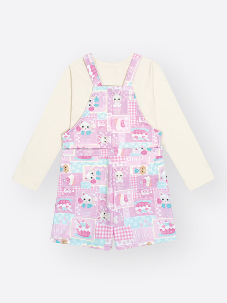 Conjunto Menina Coelha Patchwork Mundo Cinti