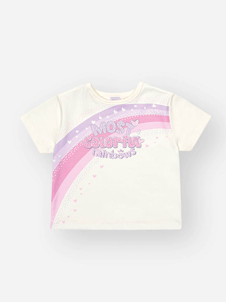 Conjunto Bebê Menina Blusa Boxy e Saia Shorts Color Block – Look Delicado Cinti Baby NATURAL/LL BRUMA/RS IOGURTE